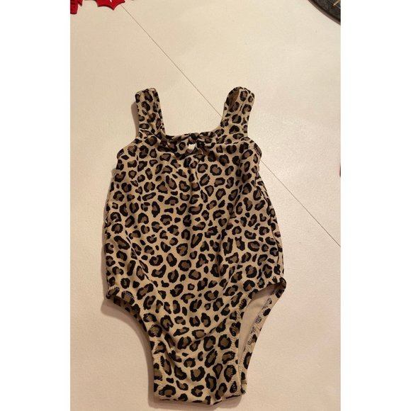 leopard print infant swimsuit